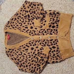Animal Print Cardigan Sweater